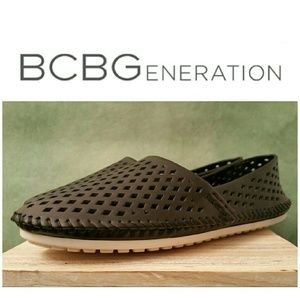 BCBGeneration Xeno Black Leather Flat