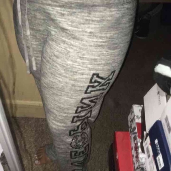 NIP VS PINK Heather a Snow Bling Pants Large