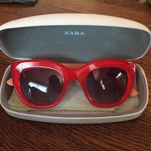 Zara red sunglasses