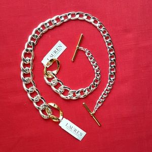 Lauren Chain & Toggle Necklace Set