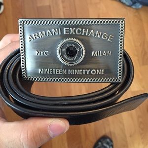 Armani exchange belt and buckle