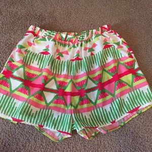 Aztec print casual shorts