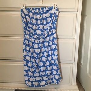 Lilly Pulitzer Cotton Elephant strapless