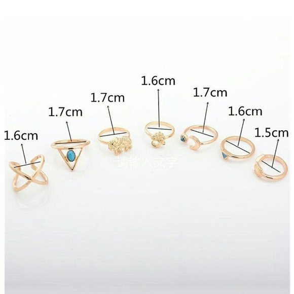 LAST ONE! boho midi ring set - Picture 2 of 3