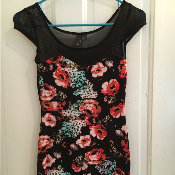 Floral print mini dress