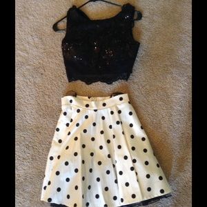 Two piece semi-formal dress