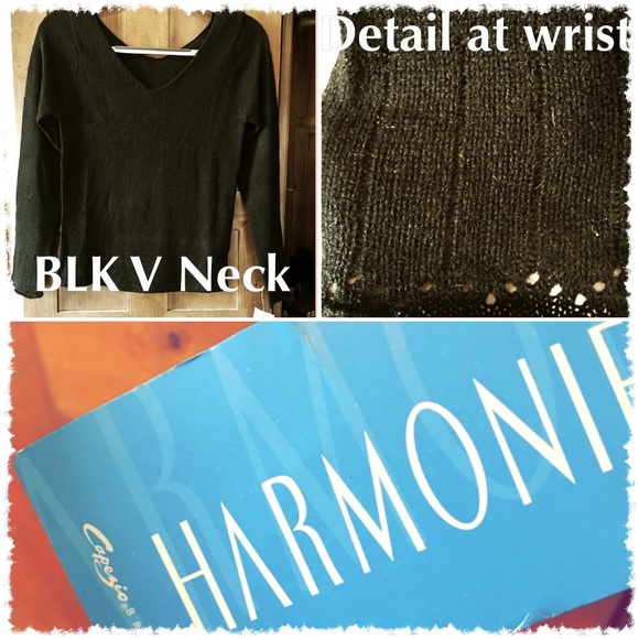 BNWT BLK Harmony lightweight sweater w cute detail