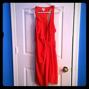 Red showstopper! Red Silk wrap dress