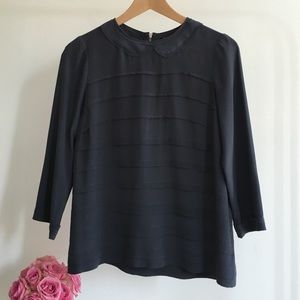 Madewell Silk Grey Blouse, XS