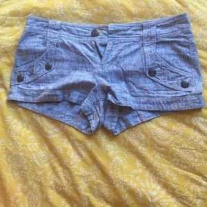 Heather grey cotton/linen express shorts