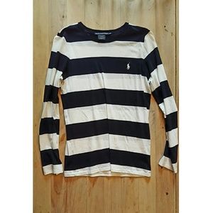 Ralph Lauren Sport black and white long sleeve tee