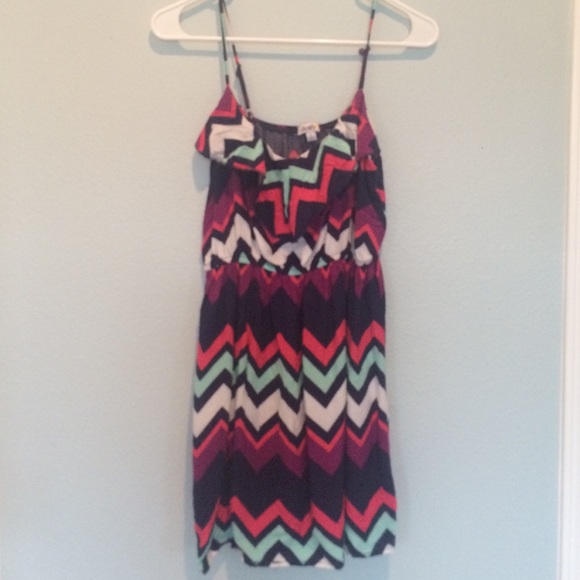 Multi colored patterned dress