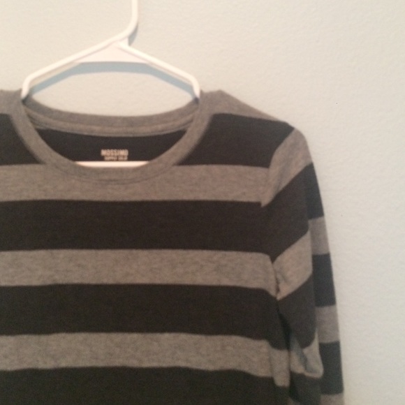 Like new gray and black striped shirt