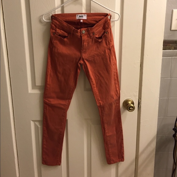 Paige Denim Burnt Orange Jeggings