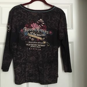 Vanilla Sky cotton top with 3/4 sleeves