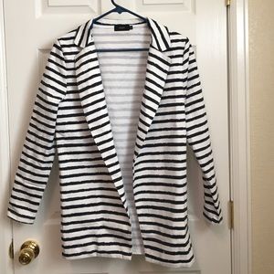 Striped boyfriend blazer