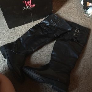 Cute black Knee high boots