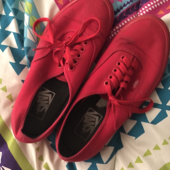 all red vans