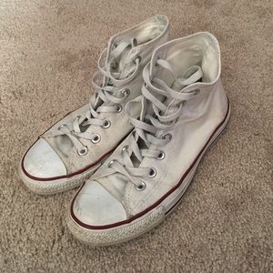 White converse high tops