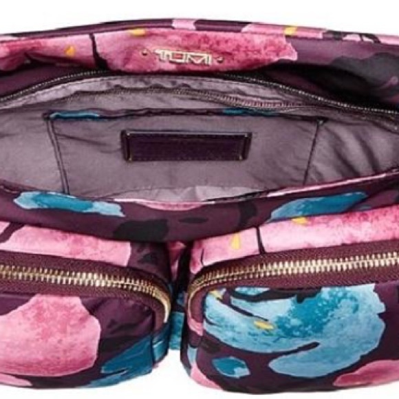 TUMI Voyager Peony Floral Sadler Crossbody Bag - Picture 2 of 2
