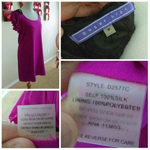 SugarLips Dresses - ⬇Fuchsia Flutter Sleeve Dress w/ Black Lace SugarLips Dresses - ⬇Fuchsia Flutter Sleeve Dress w/ Black Lace