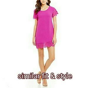 SugarLips Dresses - ⬇Fuchsia Flutter Sleeve Dress w/ Black Lace SugarLips Dresses - ⬇Fuchsia Flutter Sleeve Dress w/ Black Lace