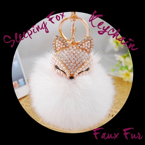 Fox Pom Key Chain