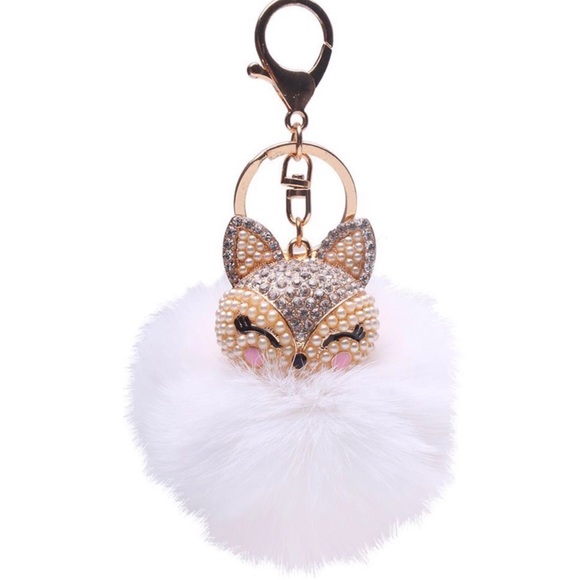 Fox Pom Key Chain - Picture 2 of 4