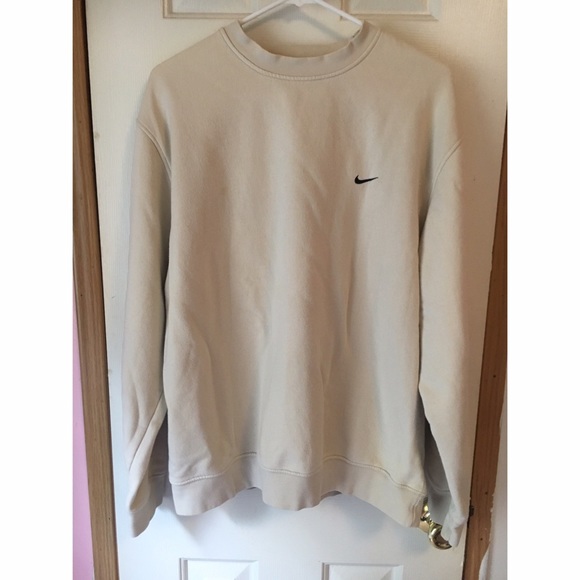 Cream Nike Crewneck Sweatshirt