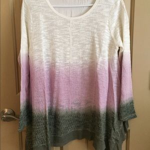 NWOT Chambray Multi-Colored Blouse