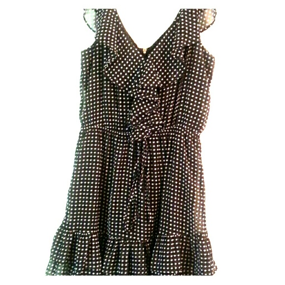 Black and white polka dot dress