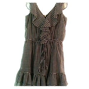 Black and white polka dot dress