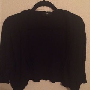 Black, short, half sweater