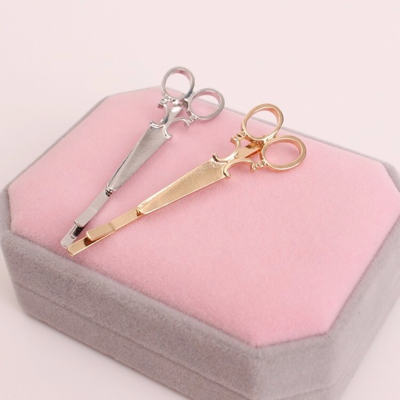 Silver scissor hair clip - Picture 2 of 3