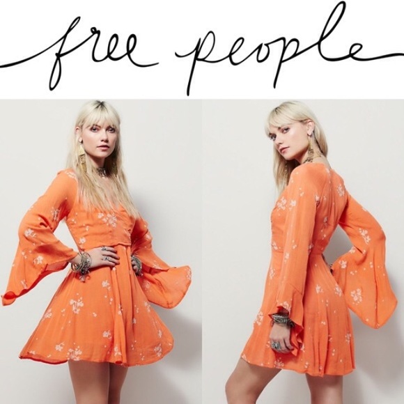 Free People 'Jasmine' Embroidered Wrap Front Dress - Picture 2 of 4