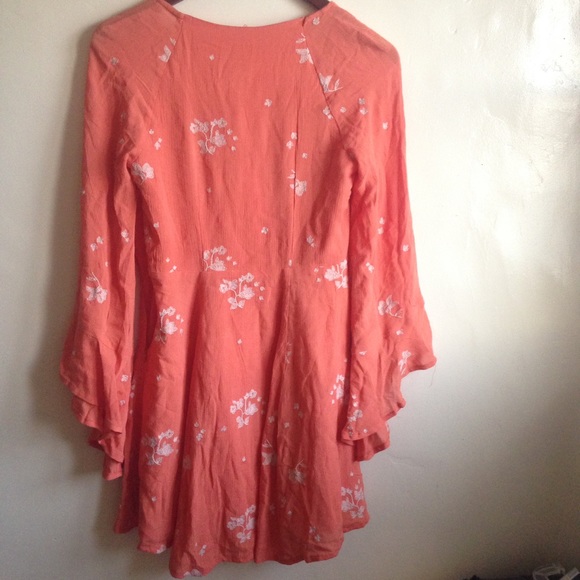 Free People 'Jasmine' Embroidered Wrap Front Dress - Picture 3 of 4