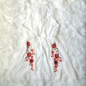 White Flowy Mini Dress