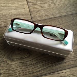 DKNY Tortoise Rectangular Eyeglasses NWOT