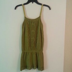 Olive green boho top