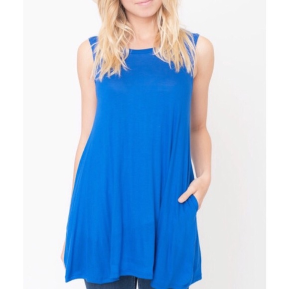 Royal Blue Pocket Swing Tank - Picture 1 of 4