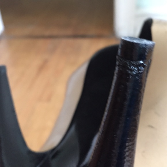 Nine West Black Suede and Patent Leather Peep Toe - Picture 4 of 4