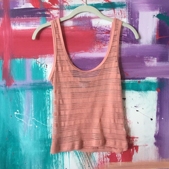 Pink Low Back Tank Top