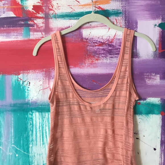 Pink Low Back Tank Top - Picture 3 of 4
