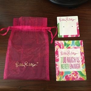 LILLY PULITZER EARRING, GIFT BAG SET LILLY PULITZER EARRING, GIFT BAG SET