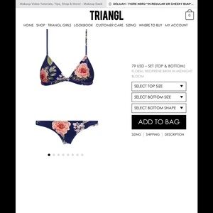 Triangl Bikini- Midnight Bloom