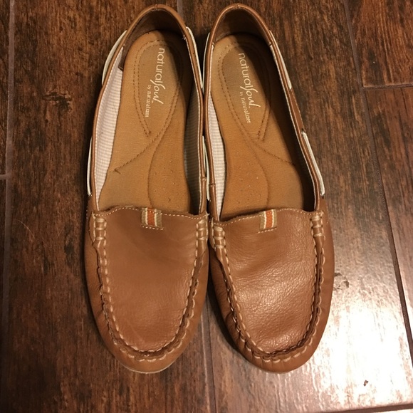 Gently worn Natural Soul slip ons
