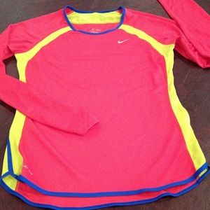 Nike lightweight dri-fit red blue bright yellow