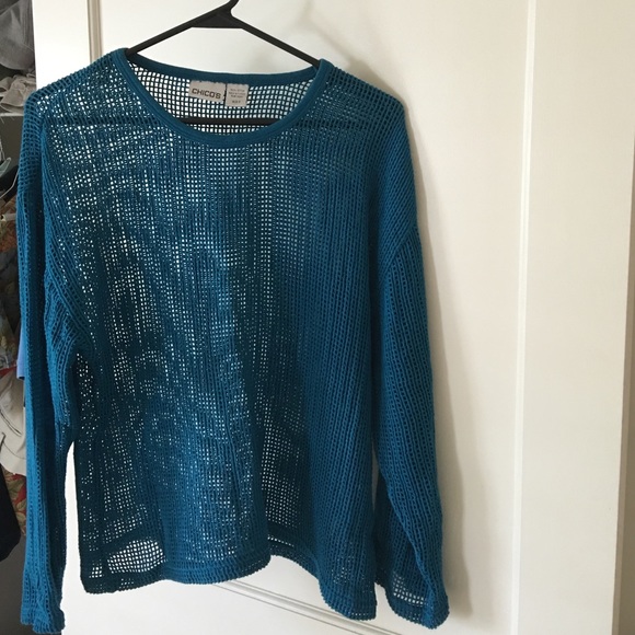 Ocean Blue Chico's cotton long sleeve