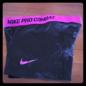 Nike Pro Combat black compression shorts, XS