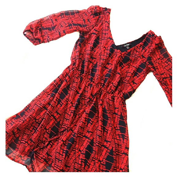 Red & Black Evening Dress